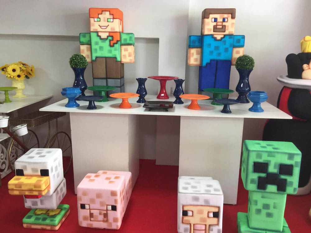 Bolo Minecraft (locação Brasília Df)